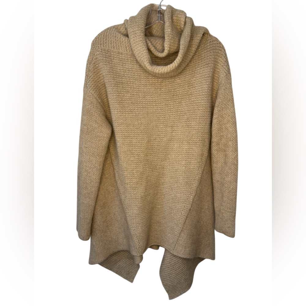 Lanvin Collection Cowl Neck Wool Cashmere Mohair Sweater Beige M/L